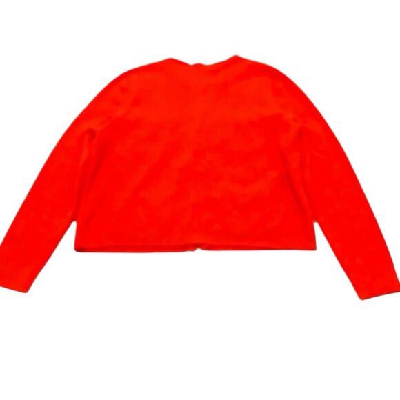 Rachel Zoe Sweater Blazer XL Orange Braided Trim Button Front Cardigan Career - Picture 10 of 10